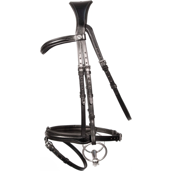 Henry James Saddlery Comfort Flash Bridle HJ-BR-02 - Black